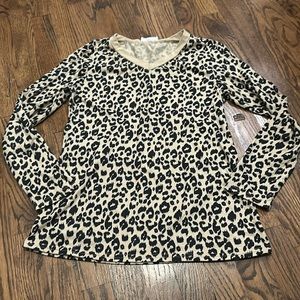 Cheetah print long sleeve shirt